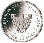 Pièce de monnaie 20 euro Allemagne 2020 G argent BE – Fribourg