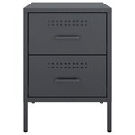 vidaXL Tables de chevet 2 Pièces anthracite 36x39x50 5 cm acier