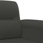 vidaXL Canapé à 2 places Gris foncé 140 cm Tissu microfibre