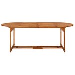 vidaXL Table à dîner de jardin 220x90x75 cm Bois d'acacia massif