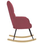 vidaXL Chaise à bascule Rouge bordeaux Tissu
