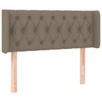 vidaXL Tête de lit à LED Taupe 103x16x78/88 cm Tissu