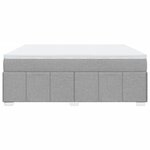 vidaXL Sommier à lattes de lit avec matelas Gris clair 180x200cm Tissu