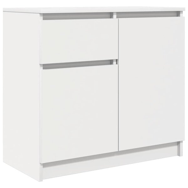 vidaXL Buffet avec tiroir blanc 71x35x65 cm bois d'ingénierie