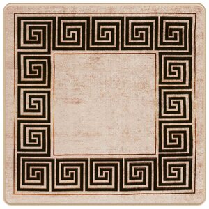 vidaXL Coureur de Tapis MARSA Noir 100 x 100 cm Polyester et PVC