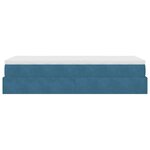 vidaXL Cadre de lit ottoman avec matelas bleu foncé 90x190 cm velours
