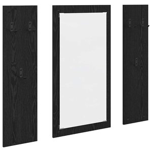 vidaXL Porte-manteau mural Montage mural Chêne noir 96 x 1 5 x 90 cm