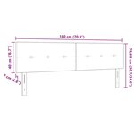 vidaXL Tête de lit avec tête de lit Gris clair 180 cm Cuir synthétique