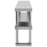 vidaXL Table de travail de cuisine avec étagère 120x60x150 cm Inox
