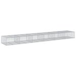 vidaXL Panier gabion avec couvercle 600x100x50 cm fer galvanisé