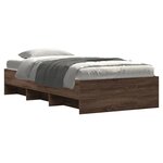 vidaXL Cadre de lit sans matelas chêne marron 100x200 cm