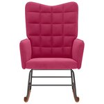 vidaXL Chaise à bascule Rouge bordeaux Velours