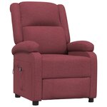 vidaXL Fauteuil inclinable électrique Rouge bordeaux Tissu