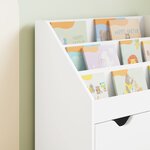 vidaXL Bibliothèque pour enfants avec tiroir Blanc 60 x 29 5 x 69 cm