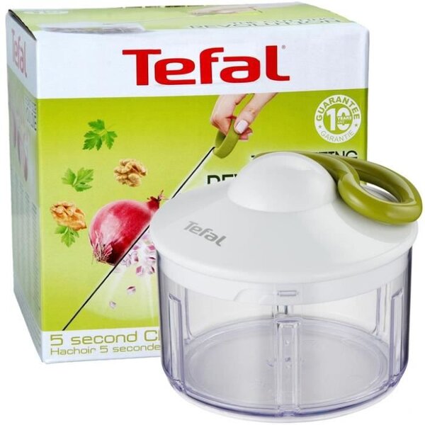 Tefal k1330404 hachoir 5 sec manuel 500ml  lames acier inoxydable haute qualité  découper  hacher  mixer  cuisine rapide et facile