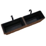 vidaXL Pots de fleurs 2 Pièces jacinthe d'eau marron
