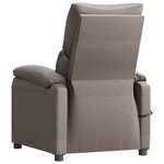 vidaXL Fauteuil électrique de massage Taupe Tissu