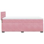 vidaXL Sommier à lattes de lit avec matelas Rose 90x200 cm Velours