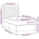 vidaXL Sommier à lattes de lit et matelas Gris foncé 90x190 cm Tissu