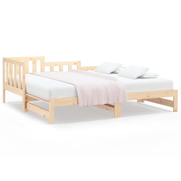 vidaXL Lit coulissant 2x(90x190) cm Bois de pin massif