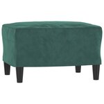 vidaXL Ensemble de canapés 3 Pièces avec coussins Vert foncé Velours