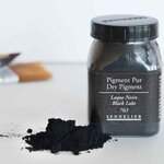 Pigment en poudre - sennelier - laque noir - pot de 200 ml