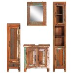 vidaXL Ensemble de meubles de salle de bain 4 Pièces bois massif récupéré