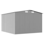 vidaXL Abri de jardin 257x298x178 cm Métal Gris