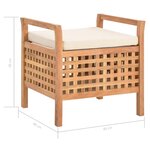 vidaXL Banc de rangement 49x48x49 cm Bois de noyer massif