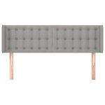 vidaXL Tête de lit avec oreilles Gris clair 147x16x78/88 cm Tissu