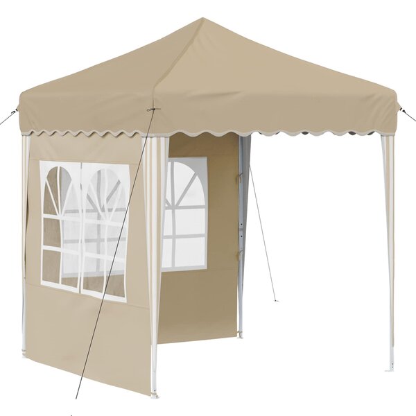 vidaXL Tente de fête pop-up 195 x 195 x 245 cm Crème Tissu Oxford