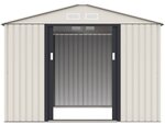 Abri de jardin métal "Nebraska" - 5.30 m² - Beige/Gris anthracite