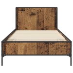 vidaXL Cadre de lit avec tête de lit Bois ancien 80 x 200 cm