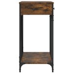 vidaXL Table console chêne fumé 100x39x78 5 cm bois d'ingénierie