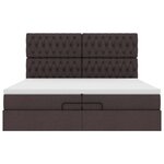 VidaXL Cadre de lit ottoman avec matelas marron foncé 200x200 cm tissu