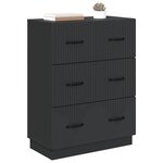 vidaXL Armoire à tiroirs Noir 66 x 34 5 x 87 cm Bois d'ingénierie
