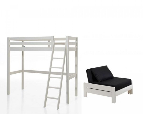 Lit mezzanine avec fauteuil Pino