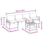 vidaXL Ensemble de canapé de jardin 5 Pièces Anthracite Acier