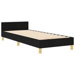 vidaXL Cadre de lit avec tête de lit Noir 90 x 200 cm tissu