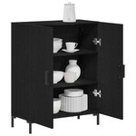 vidaXL Buffet Chêne noir 69 5 x 34 x 90 cm Bois d'ingénierie