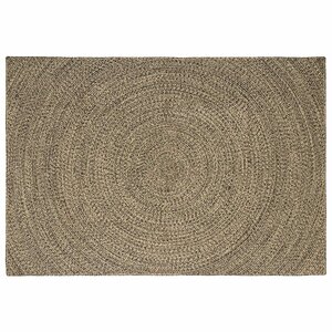 vidaXL Tapis de surface Naturel et noir 160 x 230 cm Jute