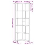 vidaXL Bibliothèque d'angle à 5 niveaux sonoma gris bois d'ingénierie