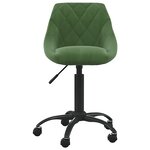 vidaXL Chaise de salle à manger Vert foncé Velours