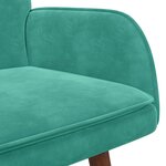 vidaXL Sofa 2 places Turquoise 115 x 61 x 87 cm Velours