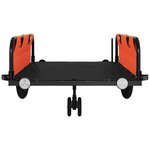 vidaXL Remorque de vélo orange et noir tissu oxford et fer