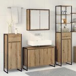 vidaXL Ensemble de mobilier de salle de bain Chêne artisanal