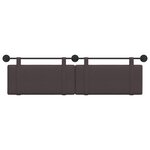 vidaXL Tête de lit suspendue Marron foncé Tissu