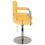 vidaXL Chaise de salle à manger Jaune Tissu