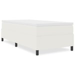 Lit à ressorts vidaXL Crème 90x200 cm en tissu corduroy