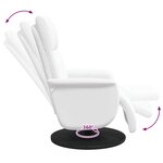 vidaXL Fauteuil de massage inclinable Blanc 71 x 90 x 105 cm
